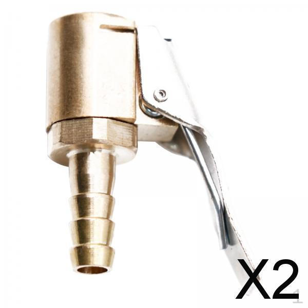

2xCar Tire Air Chuck with Clip No Leakage Inflator Pump Connector Pagoda 6mm