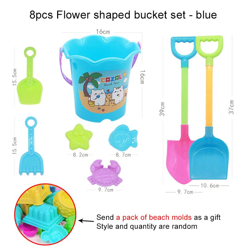 Children Summer Sand Playing Toys Plastic Seaside Outdoor Folding Bucket Water Gun Entertainment Over 3 Years Old Kids Gifts TMZ
