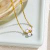 Handmade Boho Flower Beaded Bracelet Set with Stainless Steel Chain