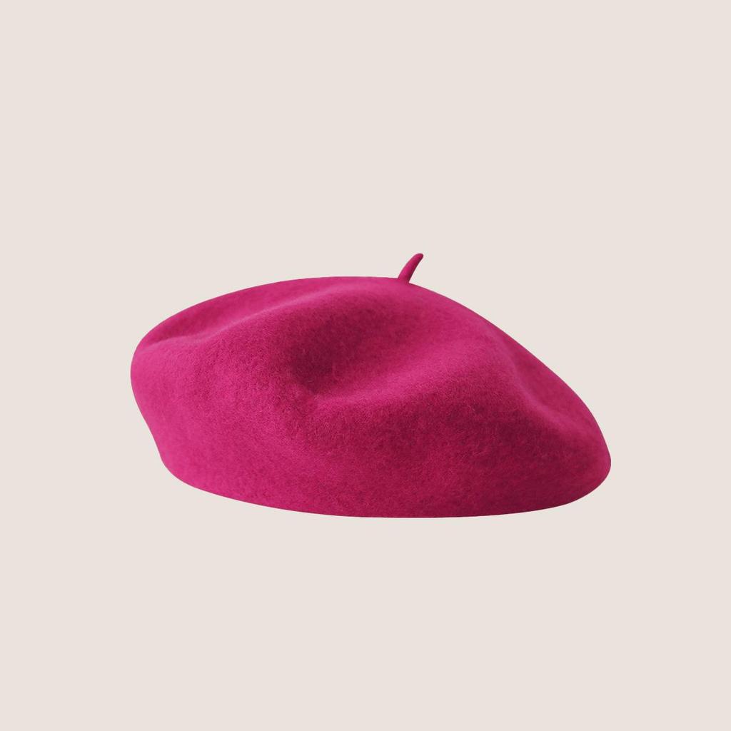 Vintage Wool French Beret for Women Solid Fashion Simple Casual Beret Solid Classic Breathable Soft Comfortable Hat for Fall Winter