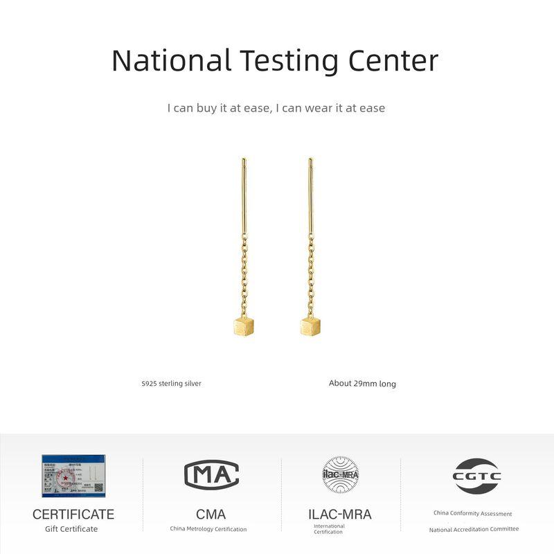 

Xiaoxian Sterling Silver Temperamental All-Match Ear Line Golden pair