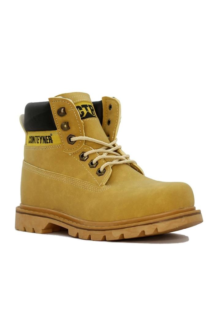 Men's Fashion Flat Heeled Booties Ctr Unisex Black Winter Outdoor Boots Shoes