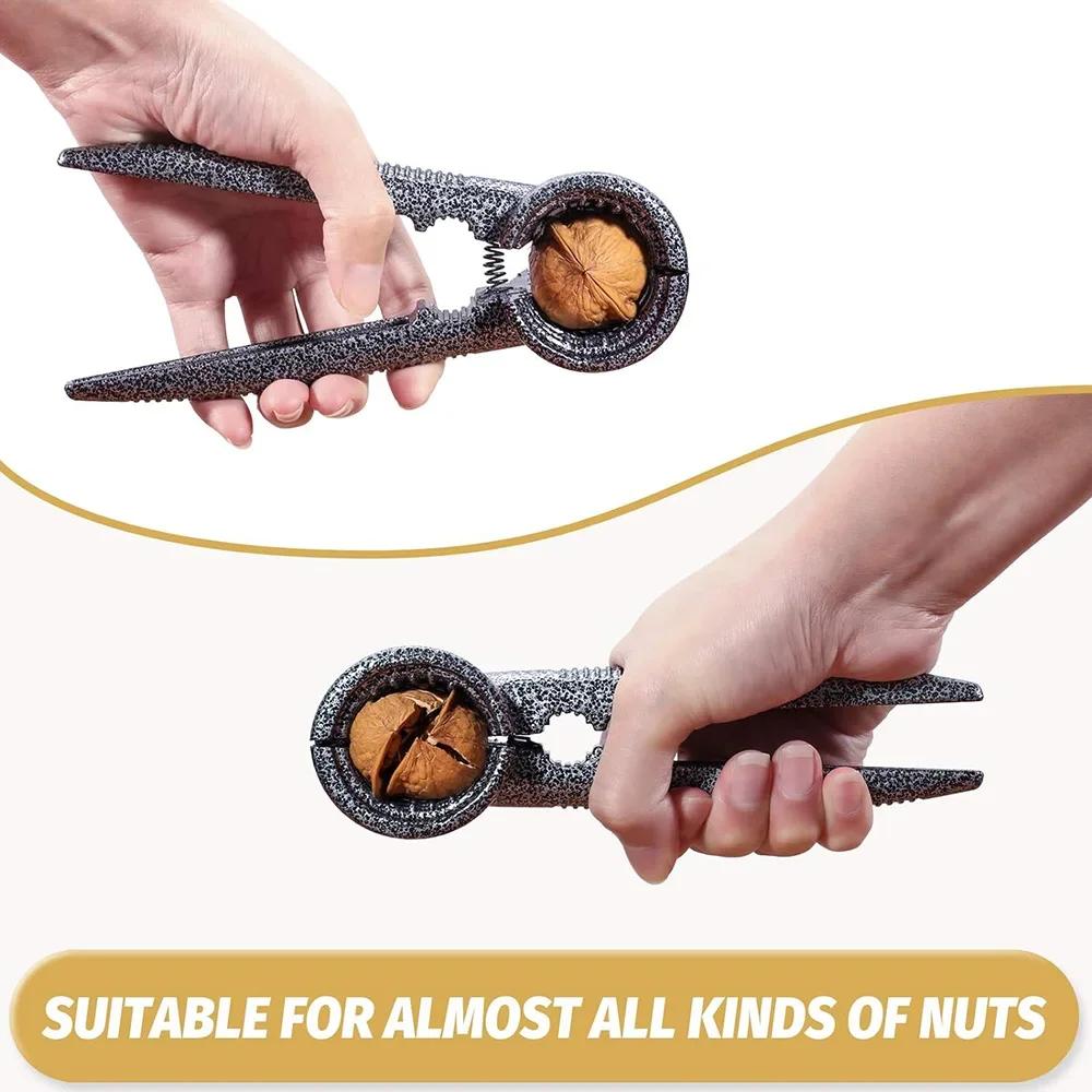 Nutcracker Pecan Nut Cracker Walnut Plier Opener Tool with Non-slip Handle Hazelnut Plier Nut Clip