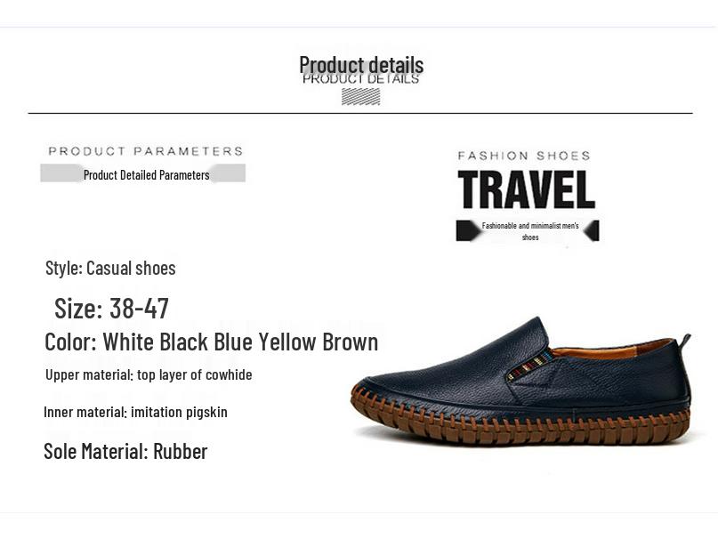 Herren Übergröße Formelle Leder Slipper Loafers - Grenzüberschreitende Lässige Rindsleder Slipper