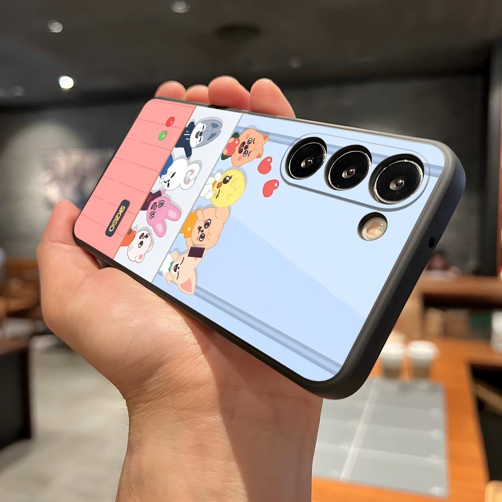 Kpop S-Stray K-Kids Phone Case For Samsung A56 A36 A26 A16 A15 A25 A35 A55 A14 A34 A24 A54 Black Soft Shell