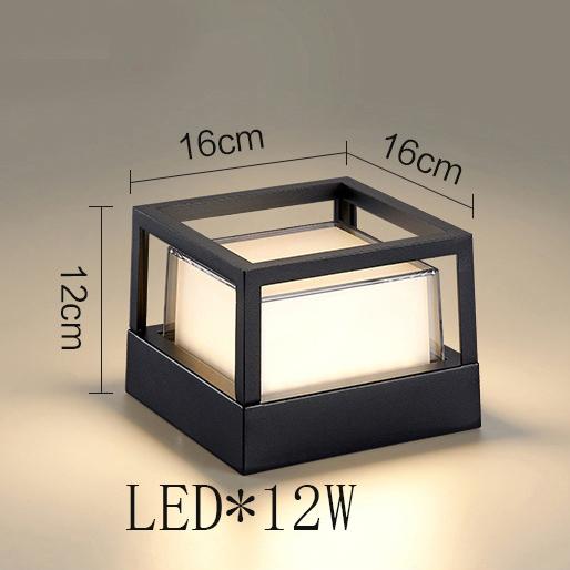 Hot Sale Good Quality Black Bedroom Bedside Wall Lamp Living Room Outdoor Waterproof LED Acrylic Ceiling Column Light
