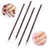 Tırnak Araçları Bambu Saplı Nail Art Resim Fırçaları Tırnak Astar Fırçası Kalem Macinure