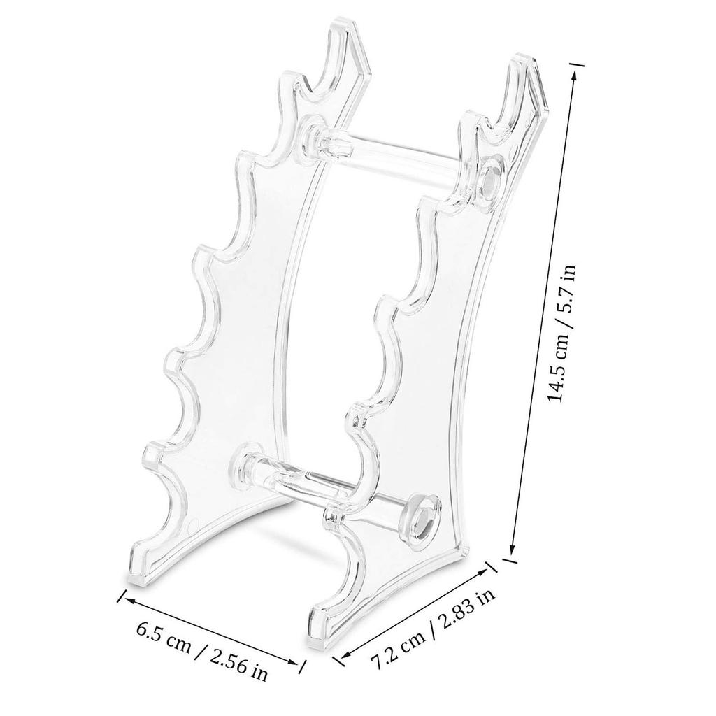 Set of 4 Pen Display Stand Plastic Pen Holder Pen Display Stands 6 Slots Pen Display Stand Eyebrow Pen Stand Makeup Brush Rack Organizer for Home Sch