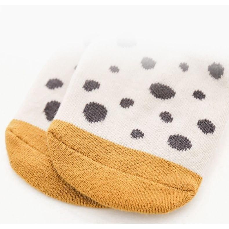 [KAGAWATH] Baby Socks, Baby Socks, Anti-Slip, Baby Socks, Cotton, Soft and Comfortable, Spring, Summer, Autumn, Winter, 5 Pair Set