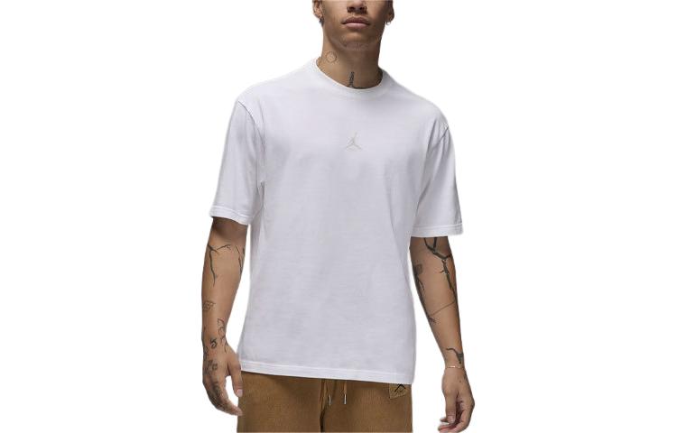 Jordan Flight Essentials T Shirts Men s White Crew Neck Moderate Straight Fit FN5994-100 L