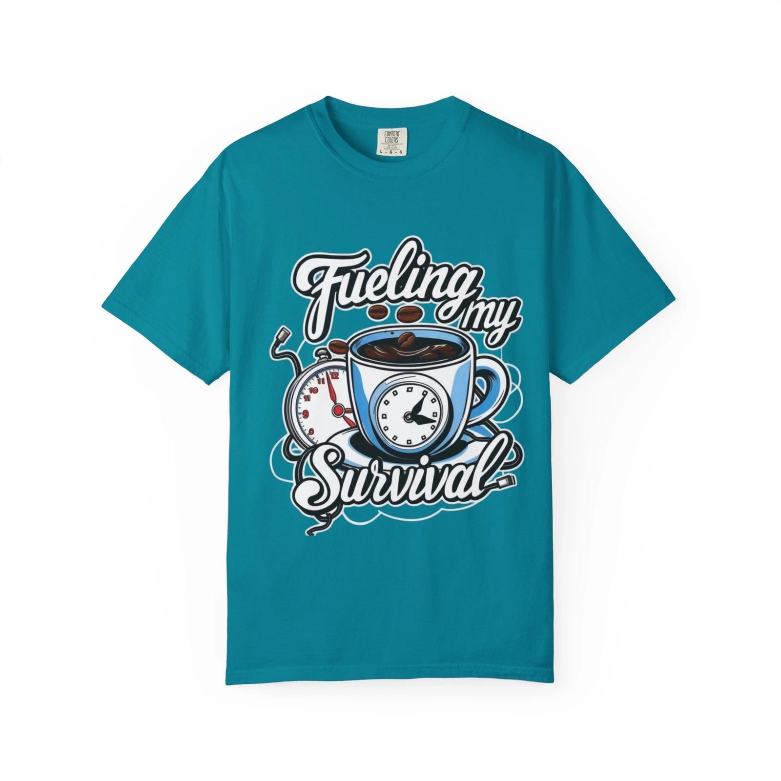 

Coffee Lover s Survival T-Shirt, Funny Gift, Unisex Tee, Daily Motivation, [...] L