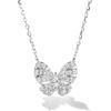 Korean Style Luxury Butterfly Zircon Necklace for Girls – Trendy Clavicle Chain with Niche Design