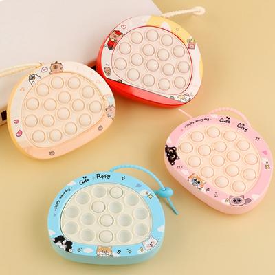 Push Bubble Game Console Keychain Pendant Stress Relief Mini Bubble Popping Game Machine Portable Bubble Squeeze Sensory Fidget