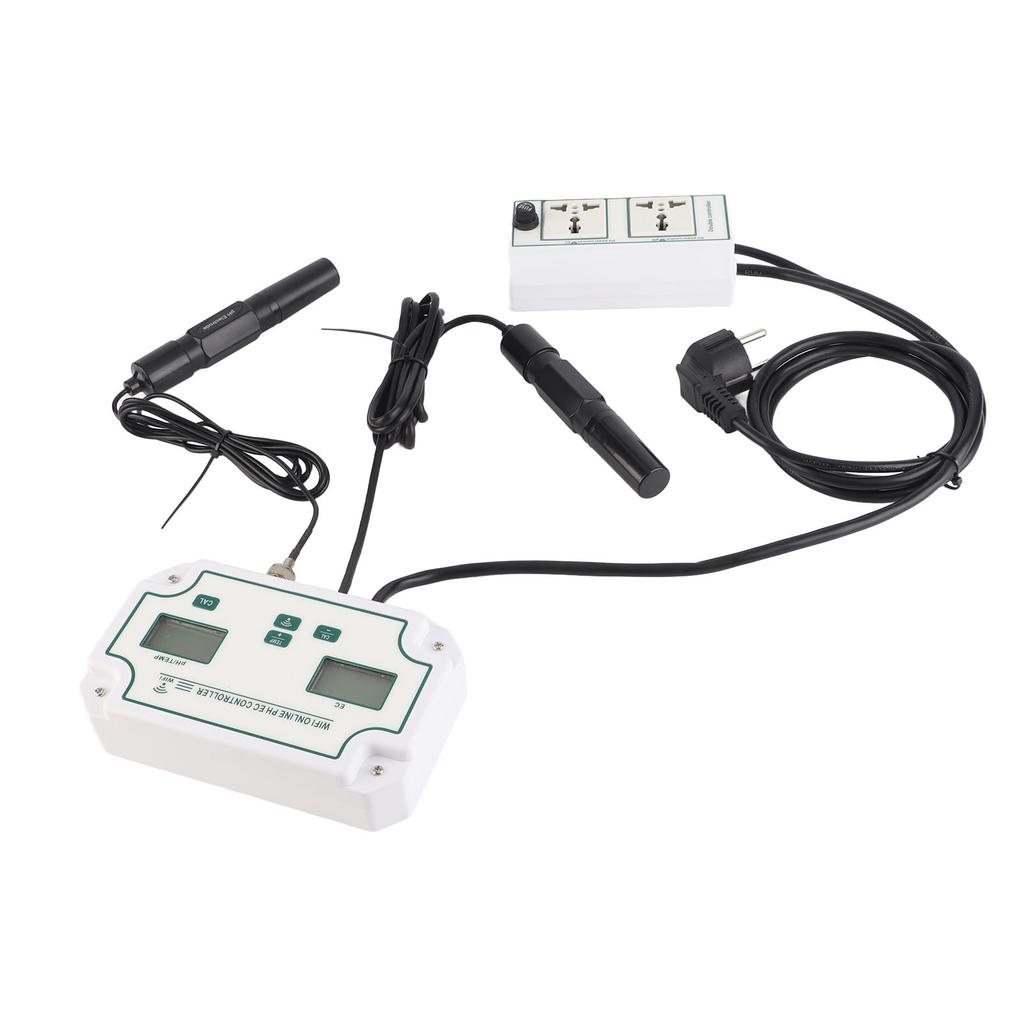 Water Quality Tester PH EC TEMP 3 in 1 Tester WIFI Automatic Identification Tester with Alarm Function EU Plug 230V