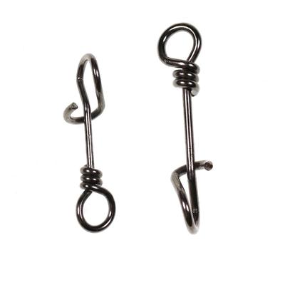 50pcs Strengthend Stainless Steel Quick Lock Snap Spring Clamp Buckle Lure Drop Rigs Connector Saltwater Fishing Accessories