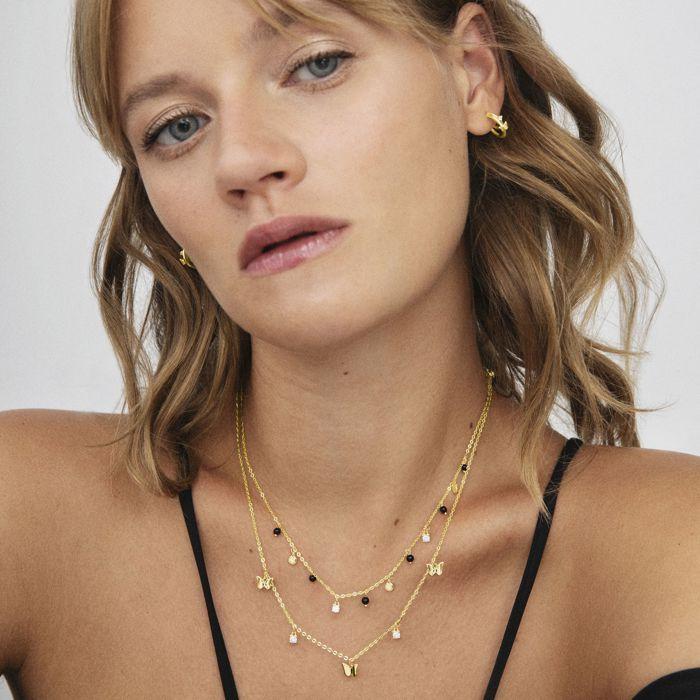 Collier Luxenter en argent 925 avec zircon finition en or jaune 18K - Nall