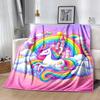 1pc Unicorn Printing Lightweight Flannel Blanket, Comfortable and Warm Blanket, for Camping Sofa Bed and Couch Office, Gift