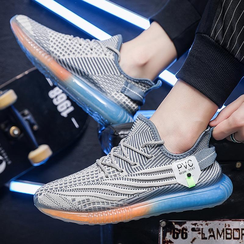 New Large Size Men's Casual Shoes Mesh Surface Breathable Thick Sole Sneakers Mens Non-slip Fashion Men Vulcanized Shoes Loafers