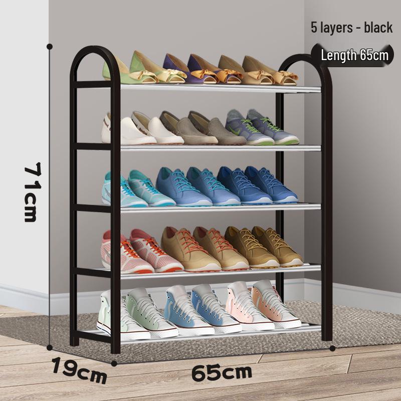 Elegant Multi-Level Metal Shoe Rack, Space-Saving and Economical Home Storage