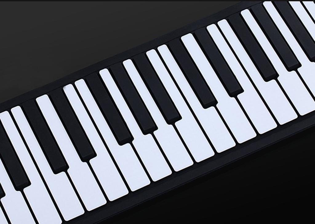 Shenytic Roll Piano 88 Keys Electronic Piano Made of Silicone Realistic Practice Use Battery Portable Roll Piano Rolls Up and Is Built-in Compact!