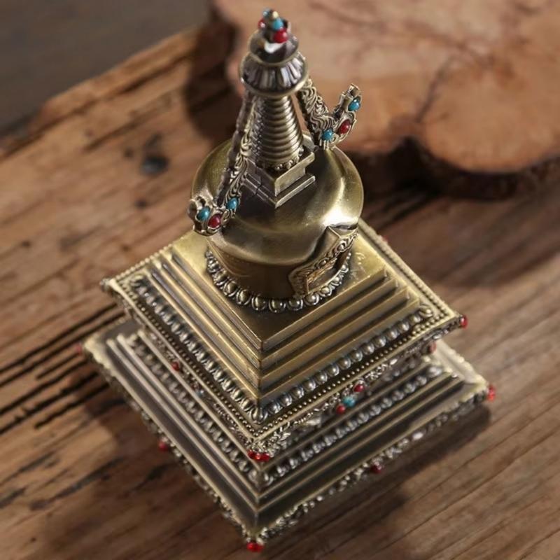 Alloy Tibetan Stupa,Tibetan Buddhist Decorations Religious Altar Ornament Collections