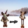 Telescopic Christmas Leg Doll Ornament Santa Snowman Deer Standing Retractable