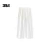Semir Women's Bowknot Lace Wide-leg Casual Pants