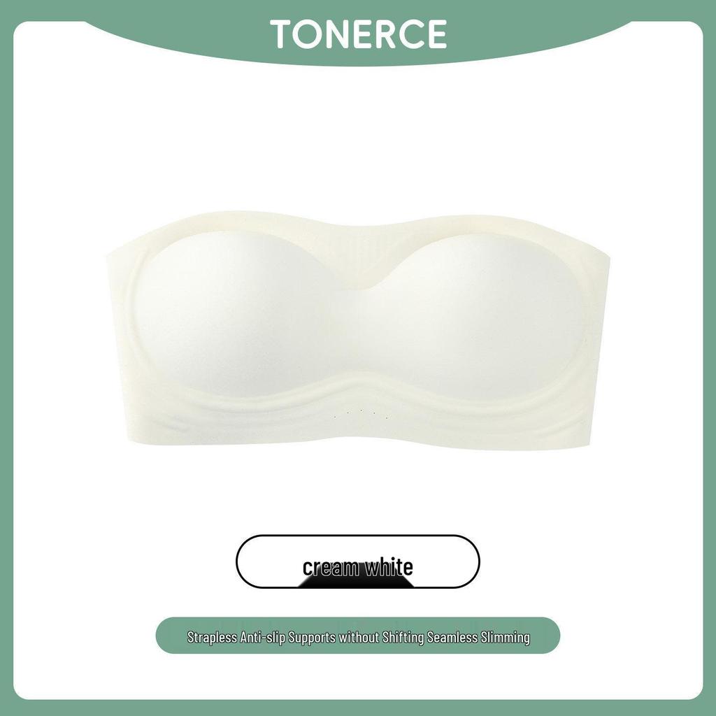 Strapless Invisible Push-Up Bra for Women, Anti-Slip, Wire-Free, Seamless Side Support.