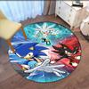 Sonic Printed Round Rug Carpet Chair Rug Area Rug Entryway Doormats,for Office Chair Living Room Bedroom Kitchen Room.