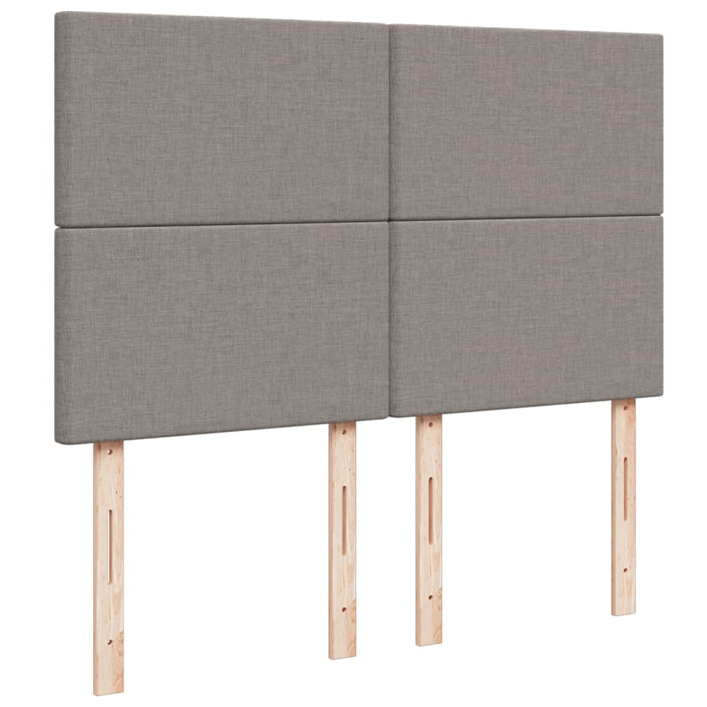 Vidaxl Letto Continentale Con Materasso, Taupe, Tessuto, 140X190 Cm