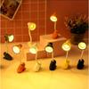 Reading light adjustable rotating clip mini desk lamp battery powered camping portable clip night light with multiple colors