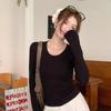 Women's Slim Fit Long Sleeve Round Neck Base Layer T-Shirt