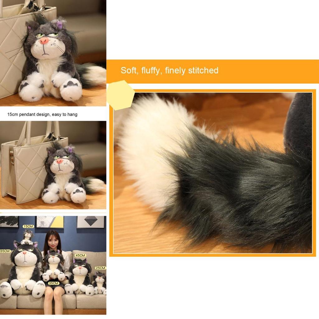 Disney Cinderella Bad Cat Lucifer Plush Toy Soft Stuffed Doll Gift Perfect For Kids And Adults
