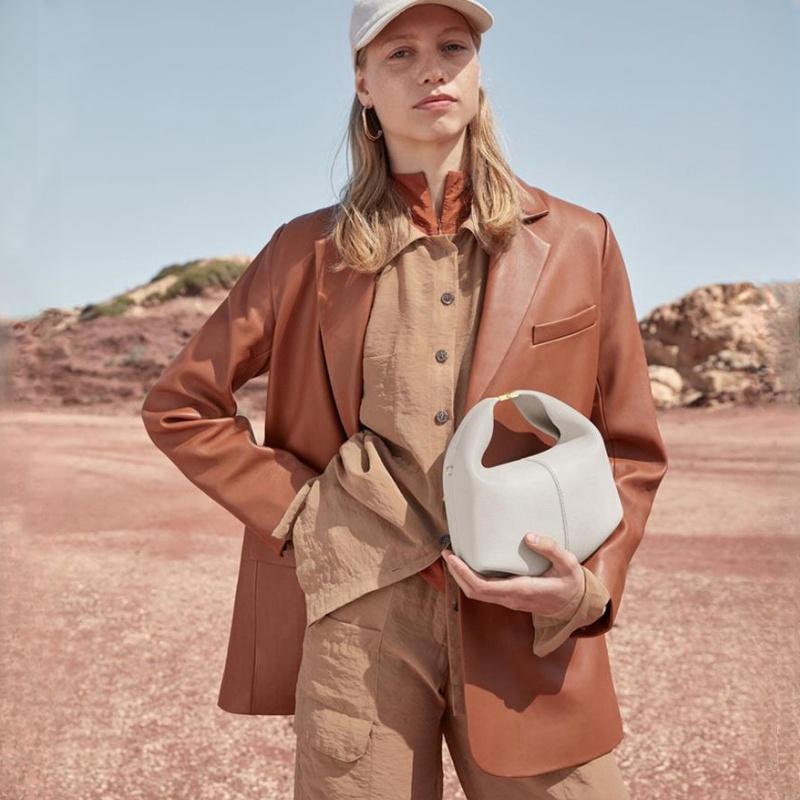 Europeisk amerikansk retro håndveske for kvinner 2024 vår og sommer New Lady Bøtteveske Høykvalitets PU tøyveske Kan håndholdt crossbody og enkelt skulder