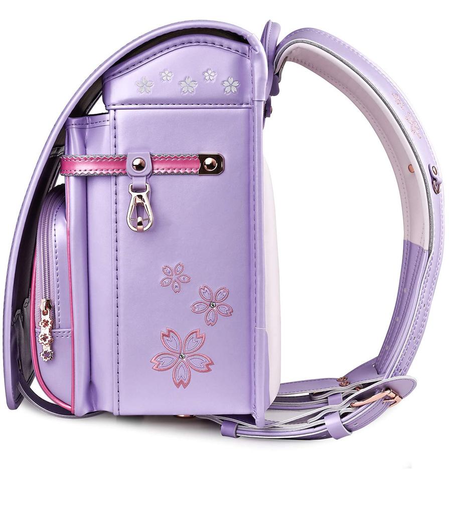 Coulomb Sakura Beautiful School Bag for Perfect for Elementary School Luxurious Sakura Shiny Pearl Durable Gift Available in 5 Colors Model,