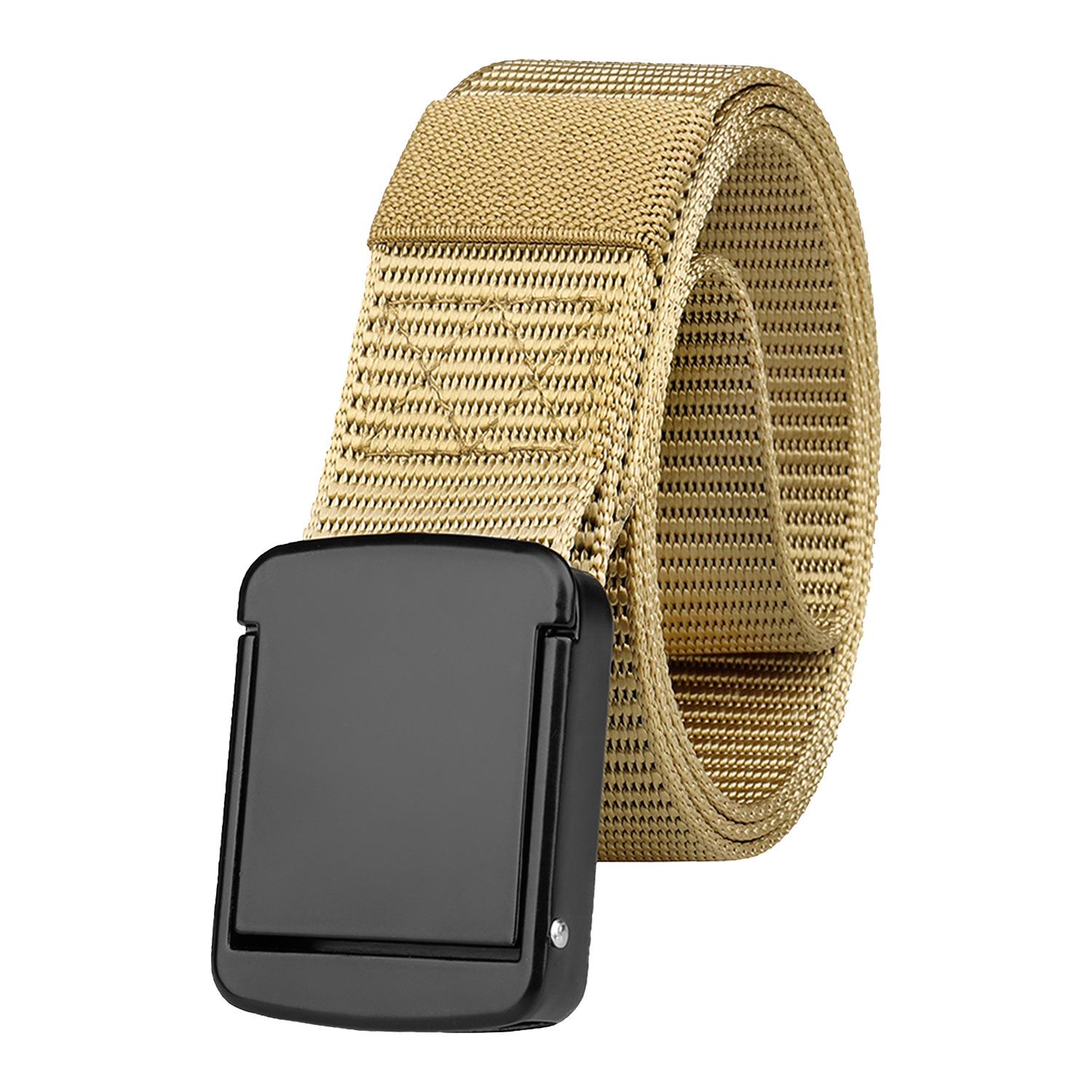 

Men s Outdoor Nylon Flip Buckle Belt - Casual, Canvas for School or Military Training 125cm хакі