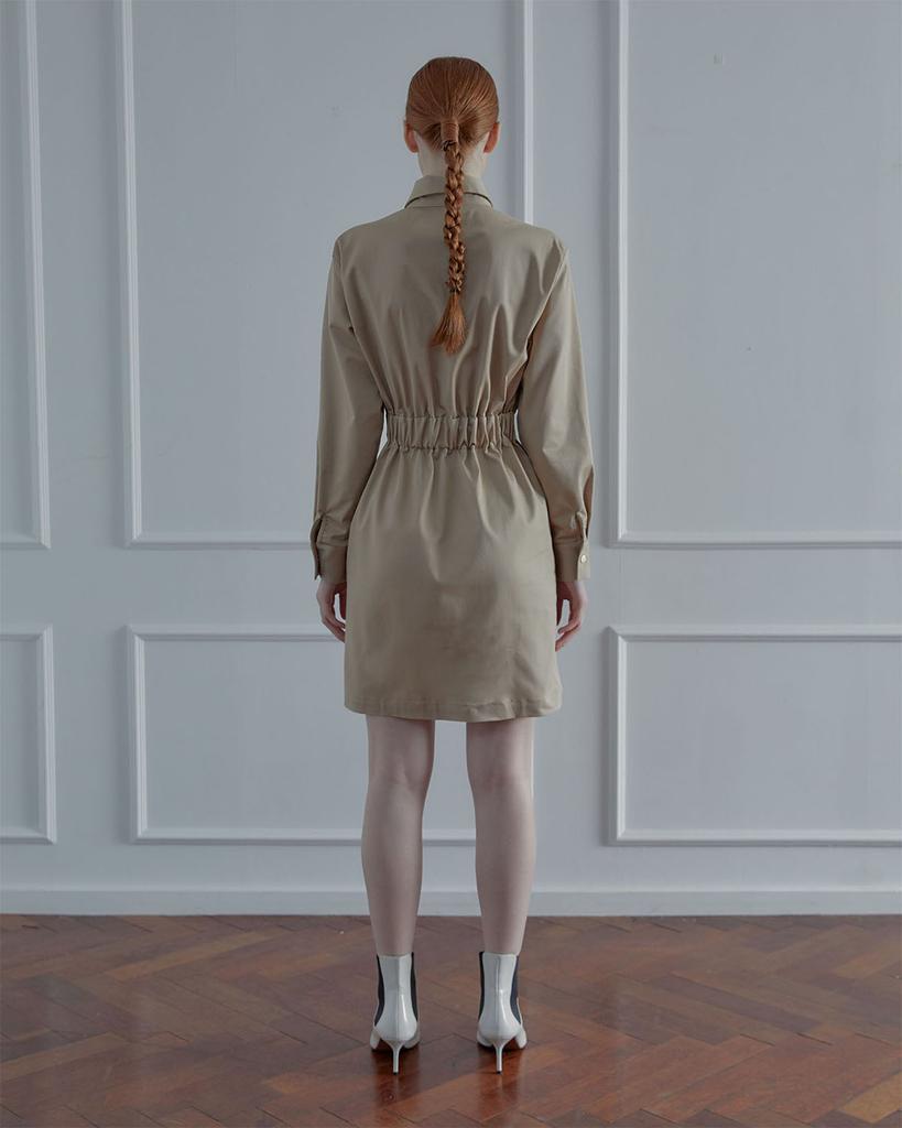 SALON DE SEOUL Zenith Shirt Dress - Honey Beige