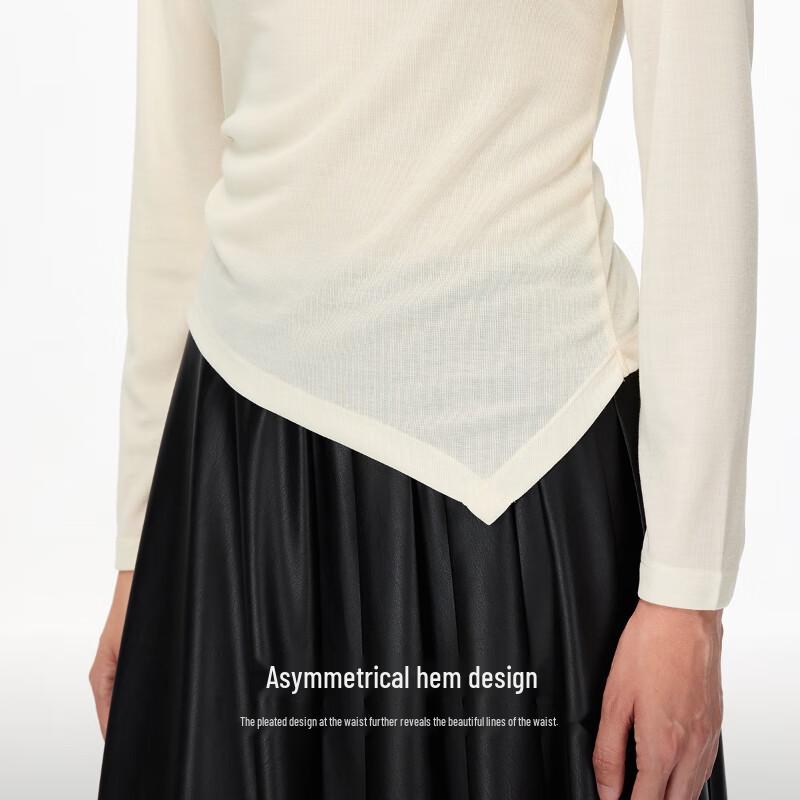 VEROMODA Women's Asymmetric Lyocell Blend T-shirt