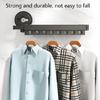 Wall Mounted Clothes Rack Hanging Rail Rod Wardrobe Hooks for Bathroom Balcony