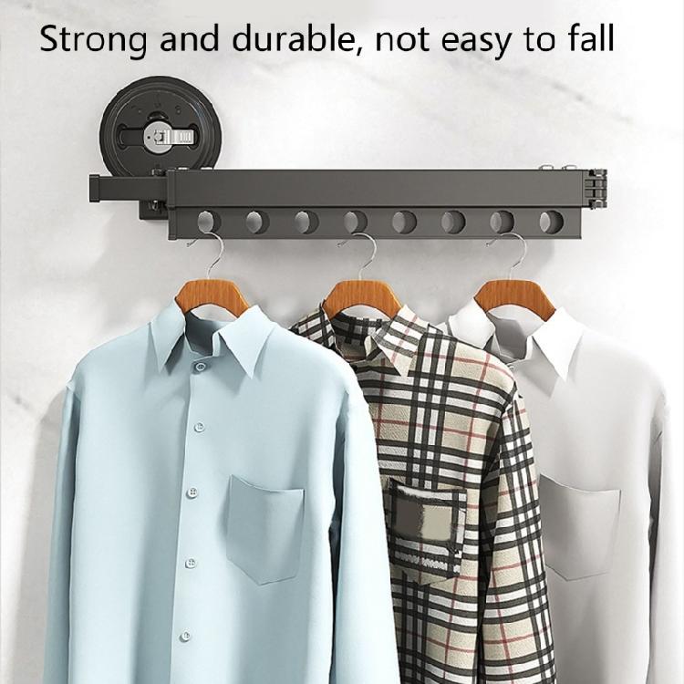 Wall Mounted Clothes Rack Hanging Rail Rod Wardrobe Hooks for Bathroom Balcony