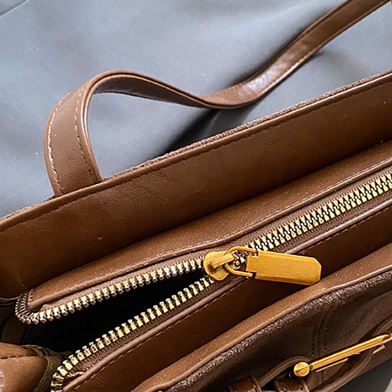 Korean Retro Suede Underarm Bag Autumn Winter New Fashi Shoulder Bag Large Capacity Commuter Handbag