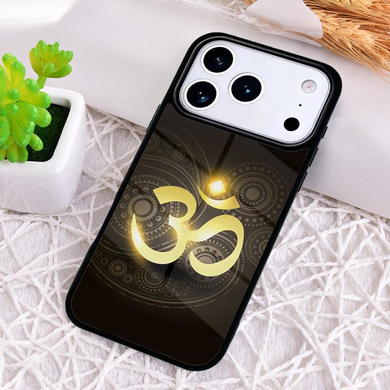 

Aum Om Yoga Symbol Hindu Fitness Gym Phone Case for iPhone 17 Air 16 15 11 12 14 13 Pro Max Shockproof Cover iPhone 11