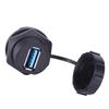 Waterproof USB Connector Copper Contact PA66 Insulator USB3.0 Double Female Dustproof Cover