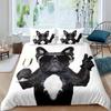 Bulldog Duvet Cover French Bulldogs Bedding Set Twin Polyester Chocolate Puppy Pet Doggy Animal Quilt Cover For Dog Lover Gifts