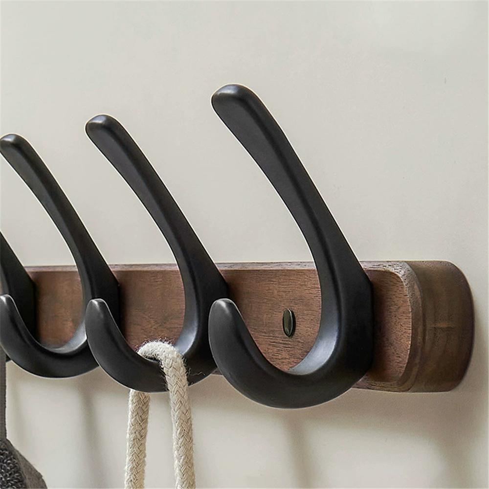 Robe Hook,Clothes Hook,Kitchen Hooks, Wood and Aluminum Towel Hanger Wall Mounted Towel Hooks kitchen hooks bathroom accessories