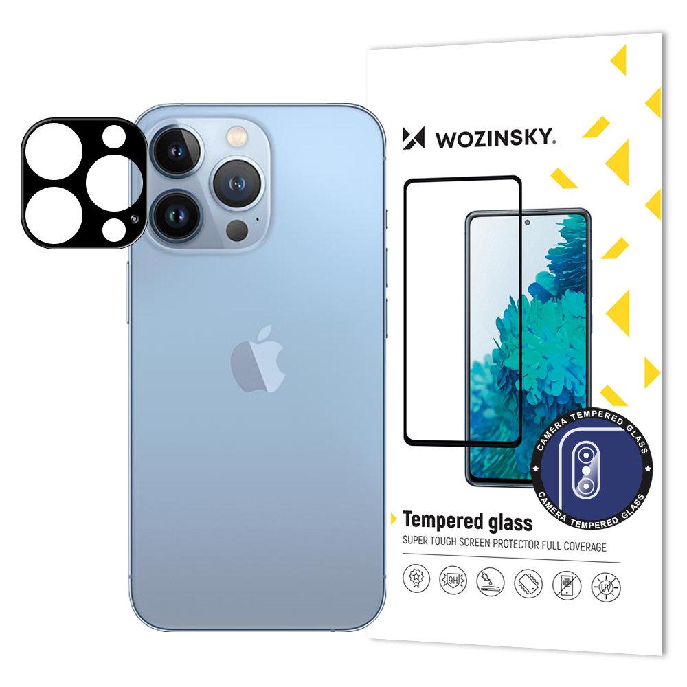 Wozinsky 9H Tempered Glass Camera Lens Protector for iPhone 15 Pro Max - Black