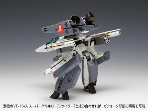 Wave Super Dimension Fortress Macross VF-1S/A Super Valkyrie Battroid 1/100 Scale Plastic Model Kit, Approximately 16cm Tall, MC-068