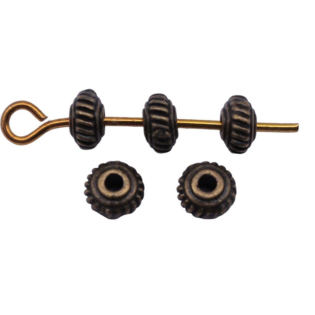 Multi Color Flower Edge Spacer Beads Metal Charms For Jewelry Making Accessories