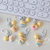 Butter Bear Dessert Keychain: Soft & Cute Cartoon Pendant for Backpacks with Stars