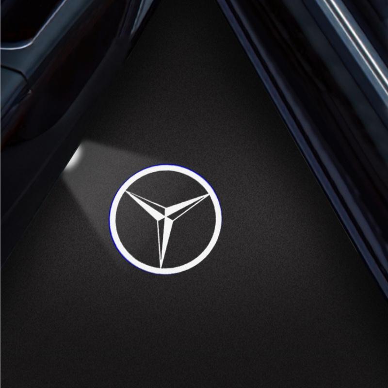 2/4Pcs Led Car Door Welcome Light Logo Projector For Mercedes Benz W212 W205 AMG ML W166 W176 W177 W213 W246 GLB GLC GLA GLS GLE